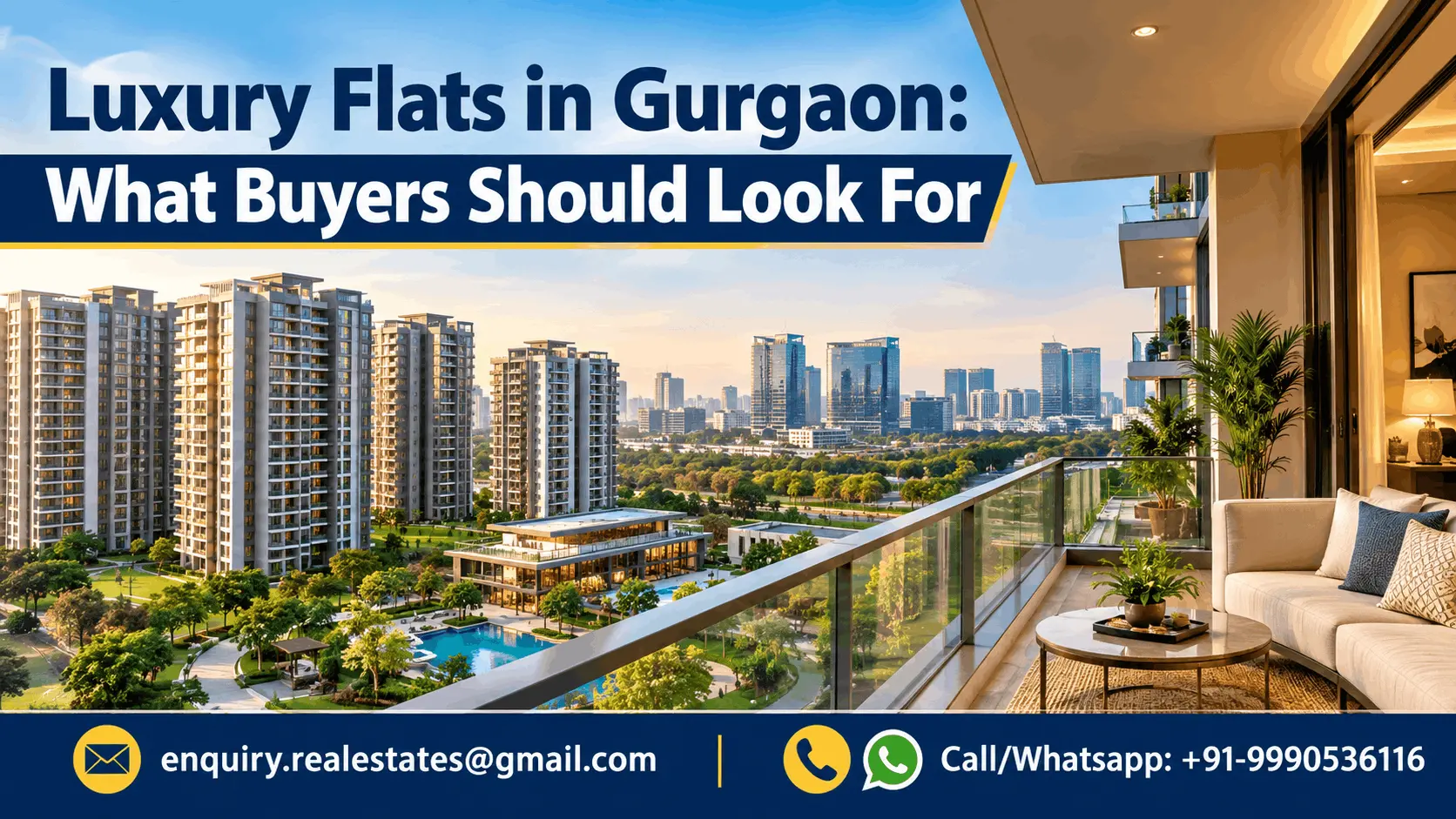 Luxury Flats in Gurgaon: What Buyers Should Look For