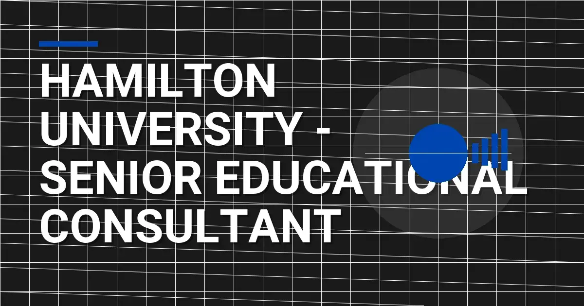Hamilton University - Senior Educational Consultant